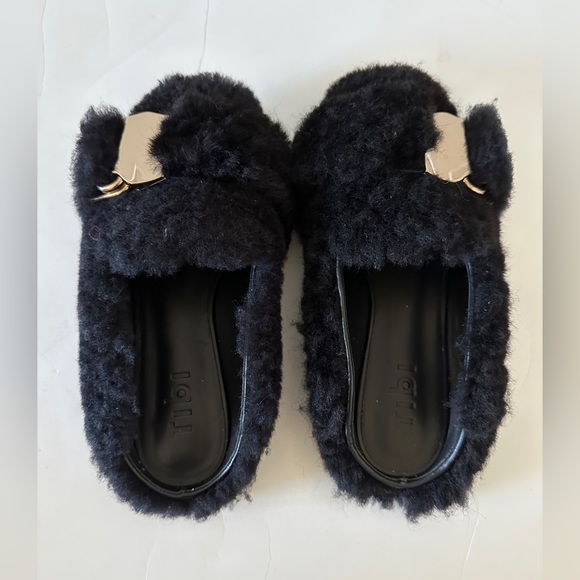Tibi Collin Shearling Slides - Picture 2 of 4